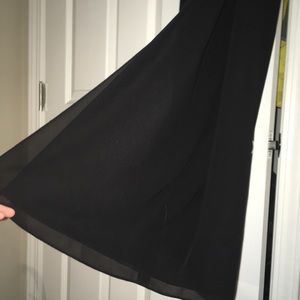 Chiffon flow pants with slit